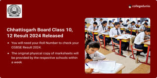 Chhattisgarh Board Class 10, 12 Result 2024 Released @cgbse.nic.in; Check Direct Link Here